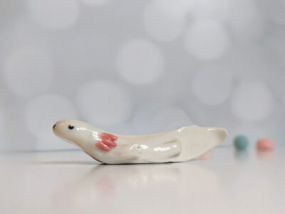 ceramic figurine axolotl handmade