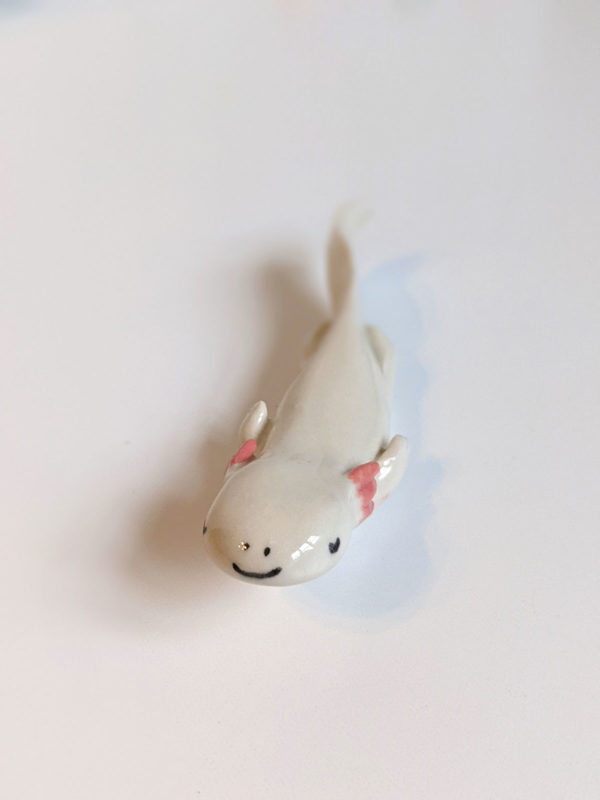 ceramic figurine axolotl handmade