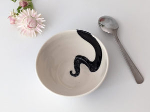 handmade octopus bowl white porcelain