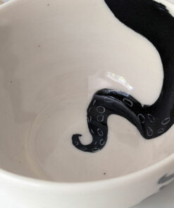 handmade octopus bowl white porcelain