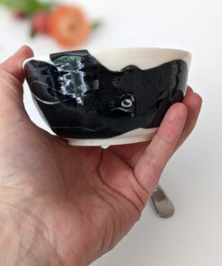 handmade octopus bowl white porcelain