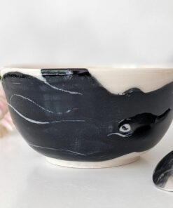 handmade octopus bowl white porcelain