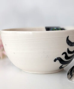 handmade octopus bowl white porcelain