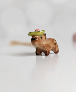 porcelain pendant capybara lily pad