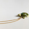 green turtle handmade ceramics pendant