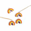rainbow pride pendants handmade ceramics