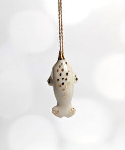 ceramic jewelry narwhal pendant white gold