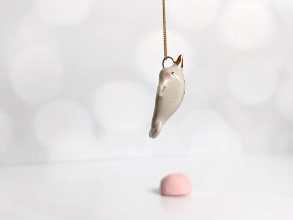 ceramic jewelry narwhal pendant white gold