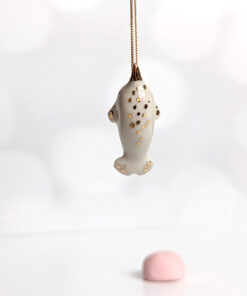 ceramic jewelry narwhal pendant white gold