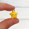 cute yellow star porcelain pendant