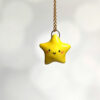 cute yellow star porcelain pendant