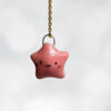 handmade porcelain pendant cute pink star