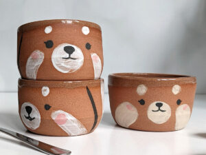 red panda face handmade tumbler