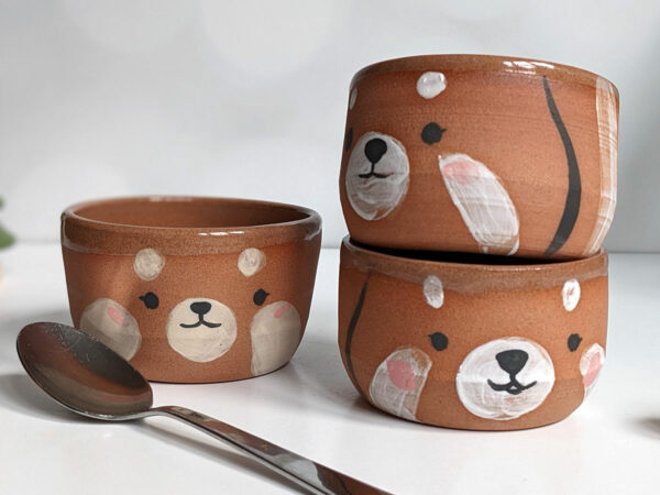 red panda face handmade tumbler