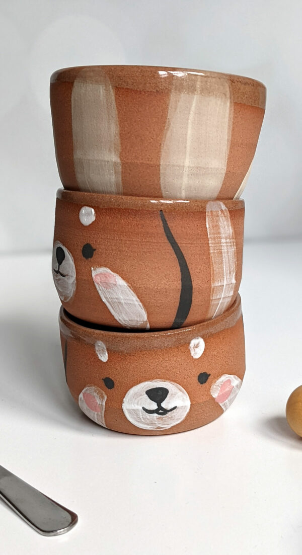 red panda face handmade tumbler