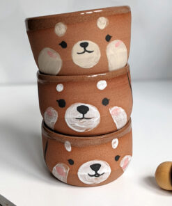 red panda face handmade tumbler