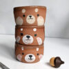 red panda face handmade tumbler