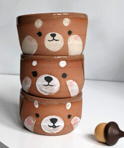 red panda face handmade tumbler