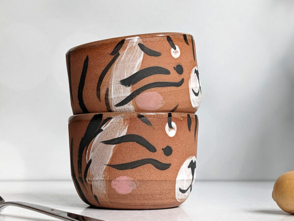 tiger portrait handmade cup