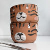 tiger portrait handmade cup