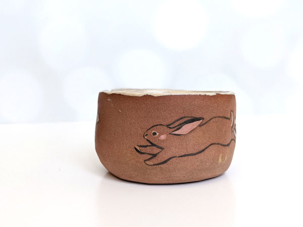 handmade stoneware artist cup for painting