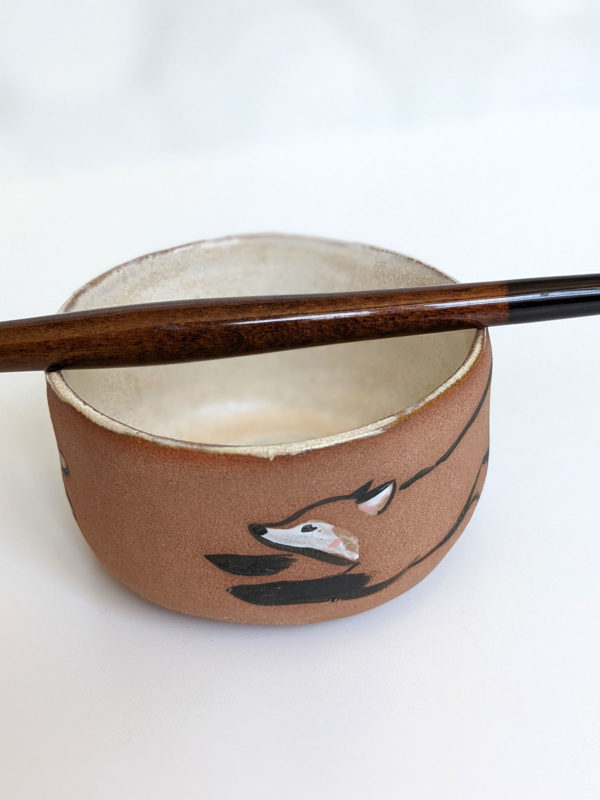 handmade stoneware artist cup for painting