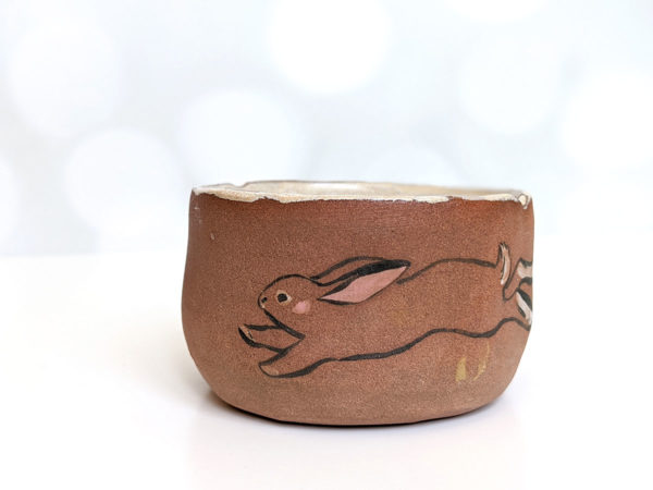 handmade stoneware artist cup for painting