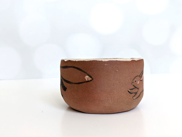 handmade stoneware artist cup for painting