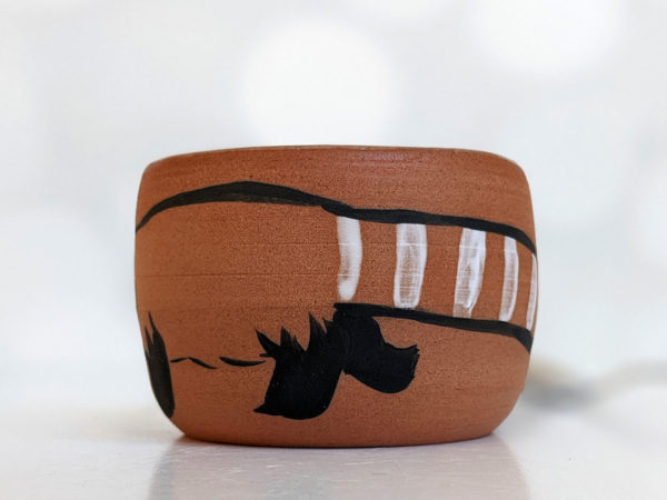 red panda handmade ceramics cup