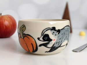 raccoon pumpkin tumbler