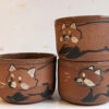 red panda handmade ceramics cup