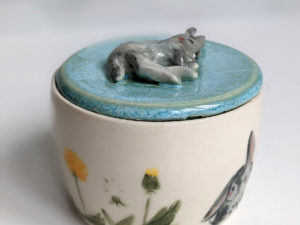 porcelain custom bunny urn