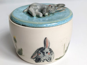 porcelain custom bunny urn