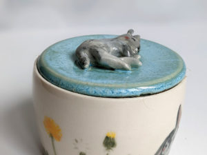 porcelain custom bunny urn