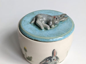 porcelain custom bunny urn