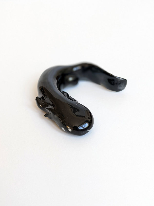 black axolotl figurine