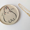 stoneware ring tray lop bunny handmade
