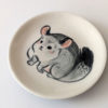 handmade chinchilla painted dish