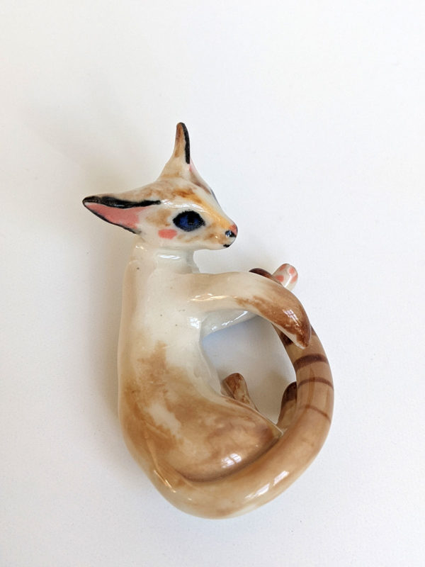 siamese cat sculpture porcelain