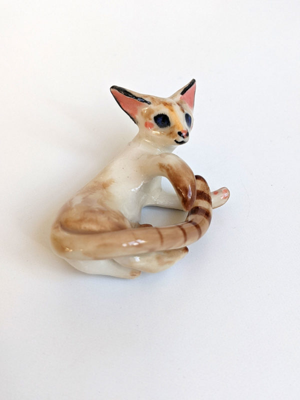 siamese cat sculpture porcelain