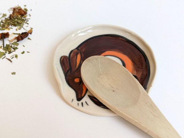 daschund spoon rest