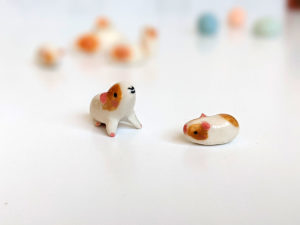 guinea pig porcelain figurines