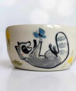 raccoon stoneware tumbler