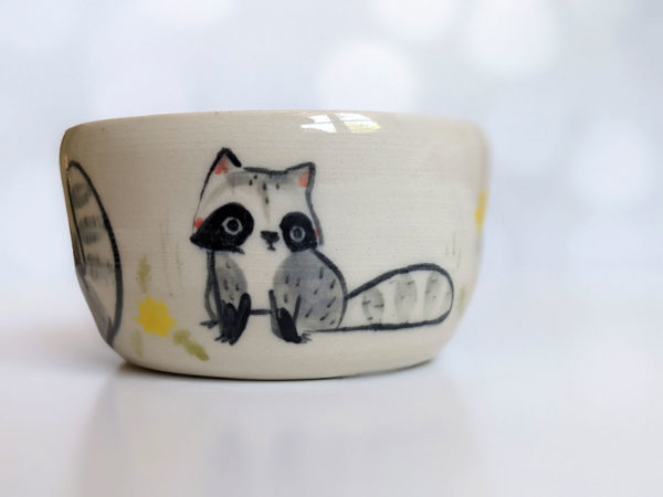 raccoon stoneware tumbler