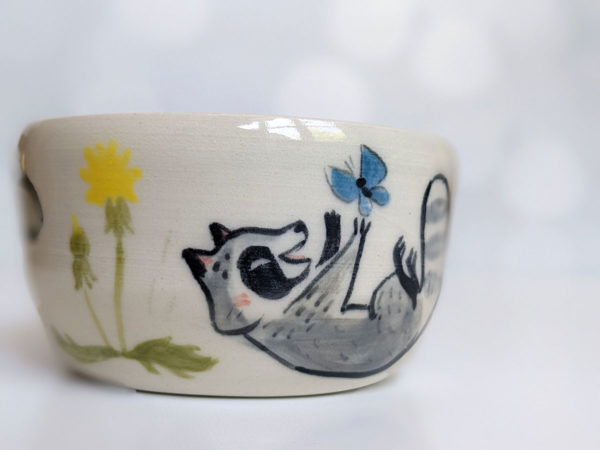 raccoon stoneware tumbler