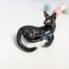 night sky porcelain cat figurine