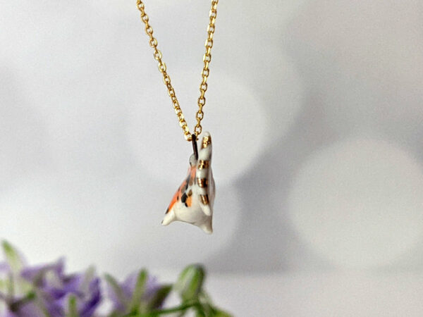 koi fish porcelain pendant