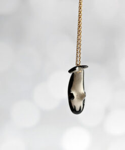 handmade spermwhale pendant porcelain gold