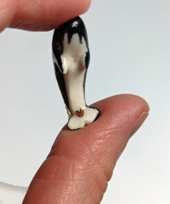 handmade spermwhale pendant porcelain gold