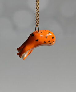 orange octopus pendant